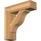Ekena Millwork Funston Block Rough Sawn Bracket w/ Offset Brace, Western Red Cedar, 8"W x 28"D x 28"H BKT0806X28X28FST05RWR - alternate 1